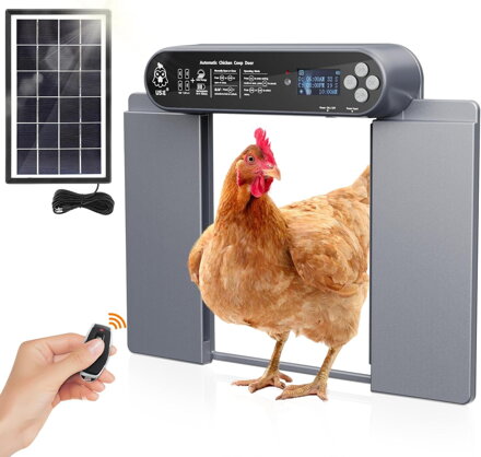 Automatická dvířka do kurníku boční baterie plus solar